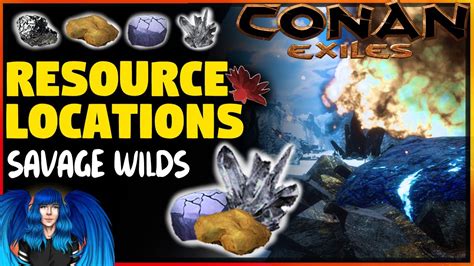 Discovery locations such as vistas, camps, dungeons, caves and teachers and other interactable NPCs, fast travel obelisks, recipes, emotes, world bosses and chests, etc. . Conan exiles savage wilds resource map
